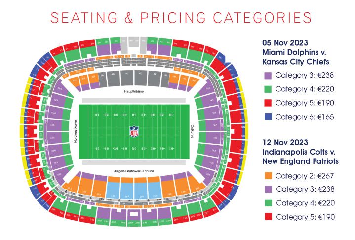 NFL games frankfurt 2023 prices and seating