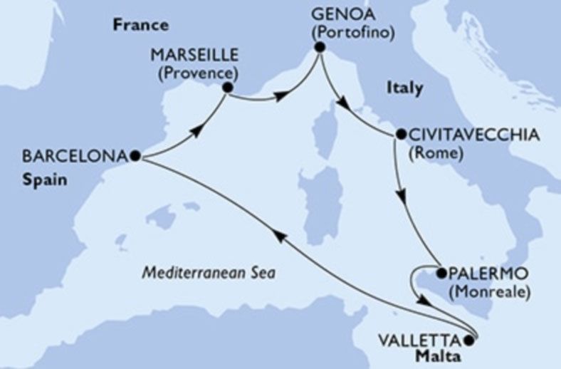 cruise route map