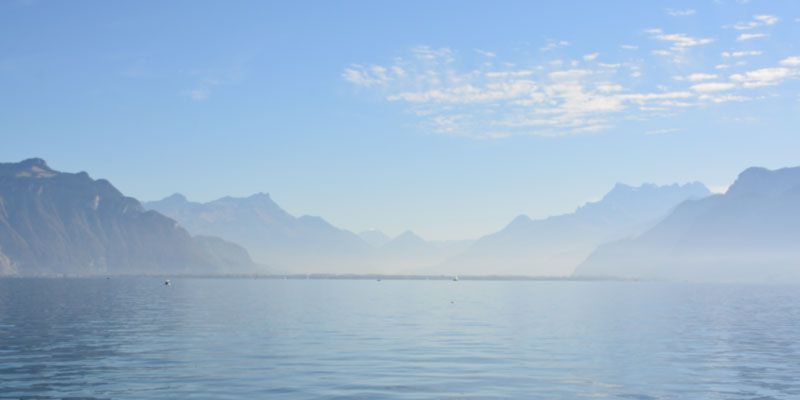Lake Geneva At Montreaux Switzerland