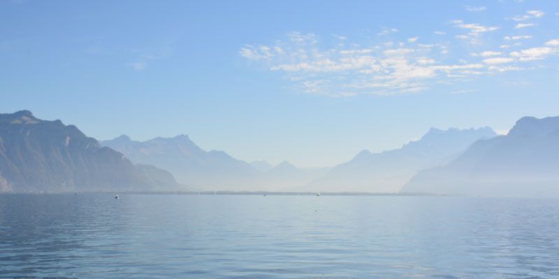 Lake Geneva At Montreaux Switzerland